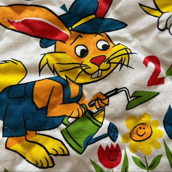 VINTAGE 80’s COLORFUL handmade blanket - Picture 9 of 13